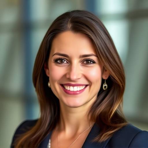 Ritratto di Giulia Rossi, la CEO di Horizonte Nuovo, una donna sorridente con i capelli castani.