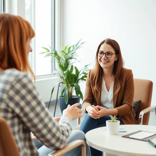 Un coach che guida un cliente attraverso una sessione di coaching