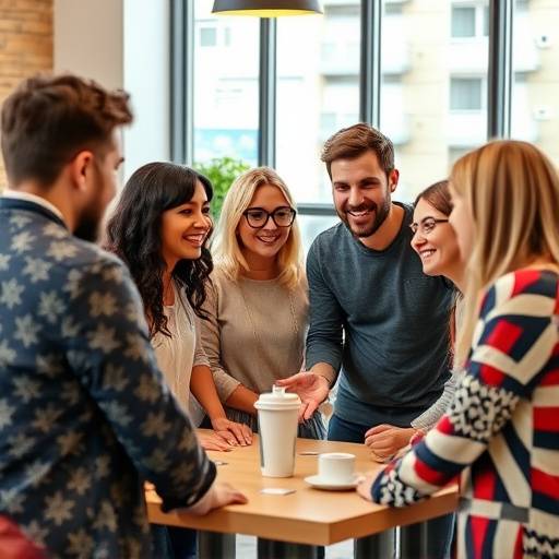 Un gruppo di persone che partecipano a una sessione di team building